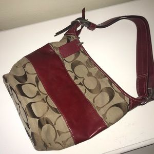 Red coach purse. Never been worn/used.